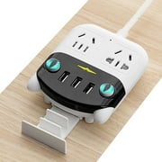 CNKOO Travel Power Strip, 4 Outlets 3 USB Portable Desktop Charging Station Short Extension Cord 70 inches for Office, Home, Hotels, Cruise Ship, Nightstand
